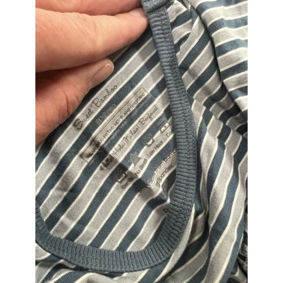 Sweet Bamboo Pjs Youth Size 8 Blue Stripe Vvguc - Picture 6 of 8